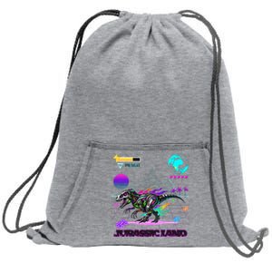 Image On Back Logo Front Trex Robot Dino Video Game Style Sweatshirt Cinch Pack Bag