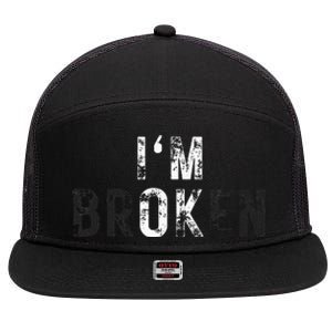 IM Ok Broken 7 Panel Mesh Trucker Snapback Hat