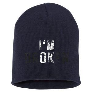 IM Ok Broken Short Acrylic Beanie