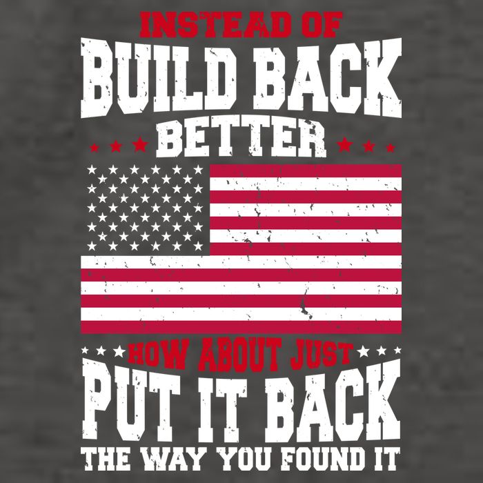 Instead Of Build Back Better How About Just Put It Back USA Vector Backpack