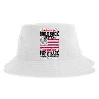 Instead Of Build Back Better How About Just Put It Back USA Sustainable Bucket Hat