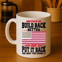 Instead Of Build Back Better How About Just Put It Back USA Mug