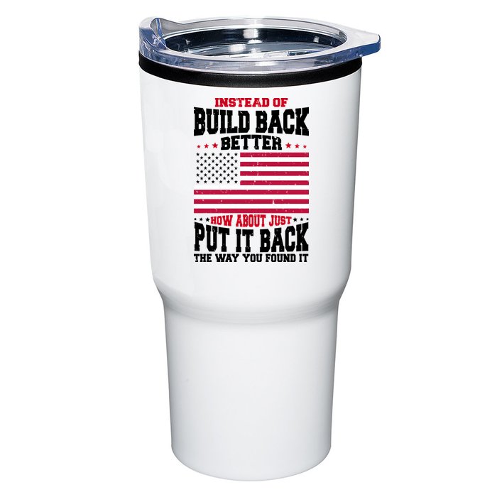 Instead Of Build Back Better How About Just Put It Back USA Tumbler