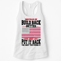 Instead Of Build Back Better How About Just Put It Back USA Womens Tank Top