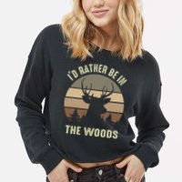Instead Of Build Back Better How About Just Put It Back Cropped Pullover Crew