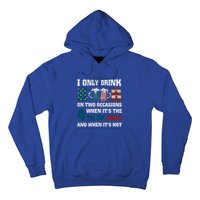 I Only Beer On Two Occasions Retro Us Flag 4th Of July Funny Gift Hoodie