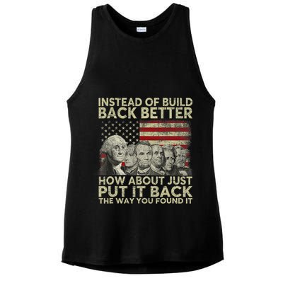 Instead Of Build Back Better How About Just Put It Back Ladies PosiCharge Tri-Blend Wicking Tank