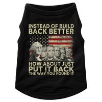 Instead Of Build Back Better How About Just Put It Back Doggie Tank