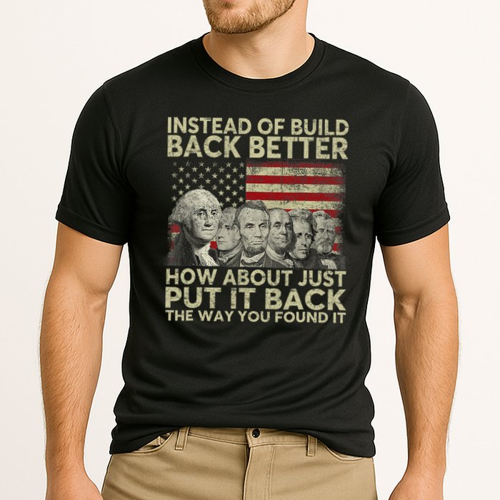 Instead Of Build Back Better How About Just Put It Back Performance Shirt