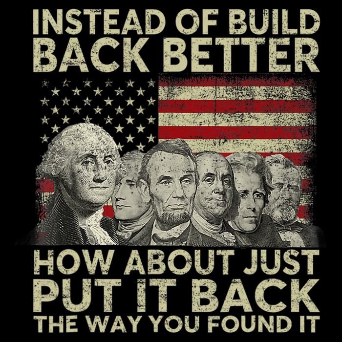 Instead Of Build Back Better How About Just Put It Back Performance Shirt