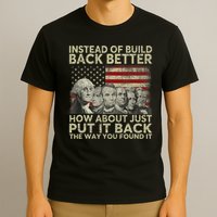 Instead Of Build Back Better How About Just Put It Back T-Shirt