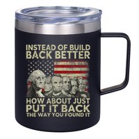 Instead Of Build Back Better How About Just Put It Back 12oz Stainless Steel Coffee Mug