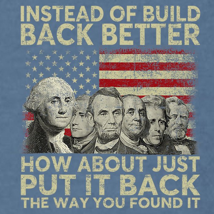 Instead Of Build Back Better How About Just Put It Back Garment-Dyed Sweatshirt