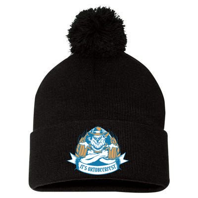 It's Oktoberfest Beer Pom Pom 12in Knit Beanie