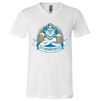 It's Oktoberfest Beer V-Neck T-Shirt