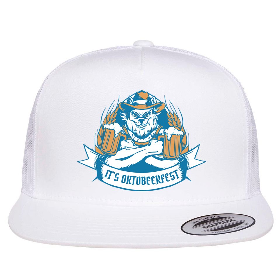 It's Oktoberfest Beer Flat Bill Trucker Hat