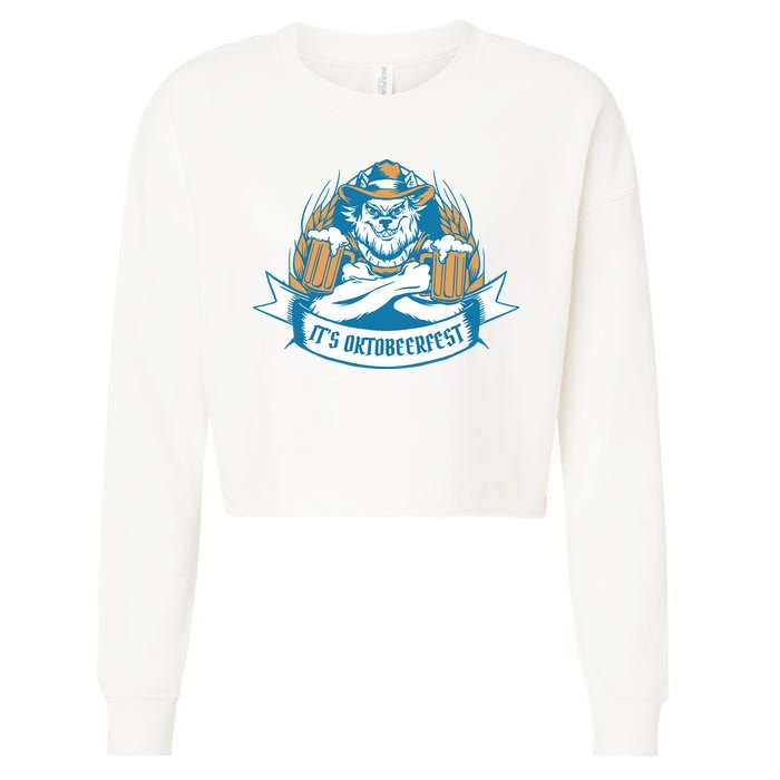 It's Oktoberfest Beer Cropped Pullover Crew