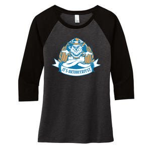 It's Oktoberfest Beer Women's Tri-Blend 3/4-Sleeve Raglan Shirt