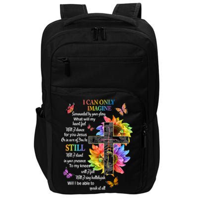 I Only Can Imagine Faith Christian Faith Jesus God Lover Funny Gift Impact Tech Backpack