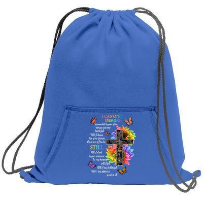 I Only Can Imagine Faith Christian Faith Jesus God Lover Funny Gift Sweatshirt Cinch Pack Bag