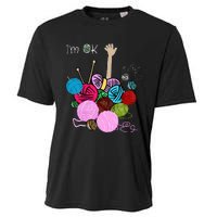 IM Ok Crochet And Knitting Funny Crocheting Cooling Performance Crew T-Shirt