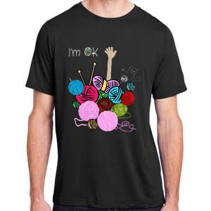 IM Ok Crochet And Knitting Funny Crocheting Adult ChromaSoft Performance T-Shirt