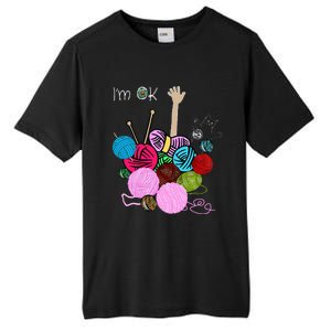 IM Ok Crochet And Knitting Funny Crocheting Tall Fusion ChromaSoft Performance T-Shirt