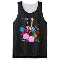 IM Ok Crochet And Knitting Funny Crocheting Mesh Reversible Basketball Jersey Tank