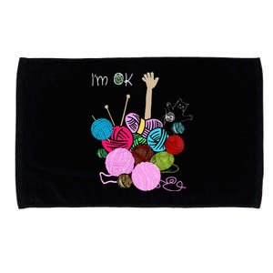 IM Ok Crochet And Knitting Funny Crocheting Microfiber Hand Towel