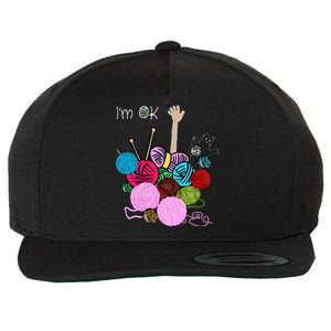 IM Ok Crochet And Knitting Funny Crocheting Wool Snapback Cap