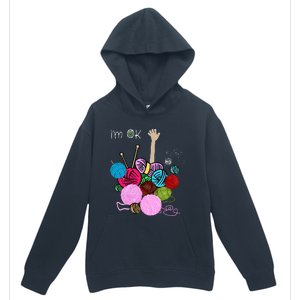 IM Ok Crochet And Knitting Funny Crocheting Urban Pullover Hoodie