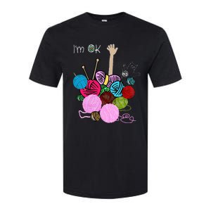 IM Ok Crochet And Knitting Funny Crocheting Softstyle CVC T-Shirt