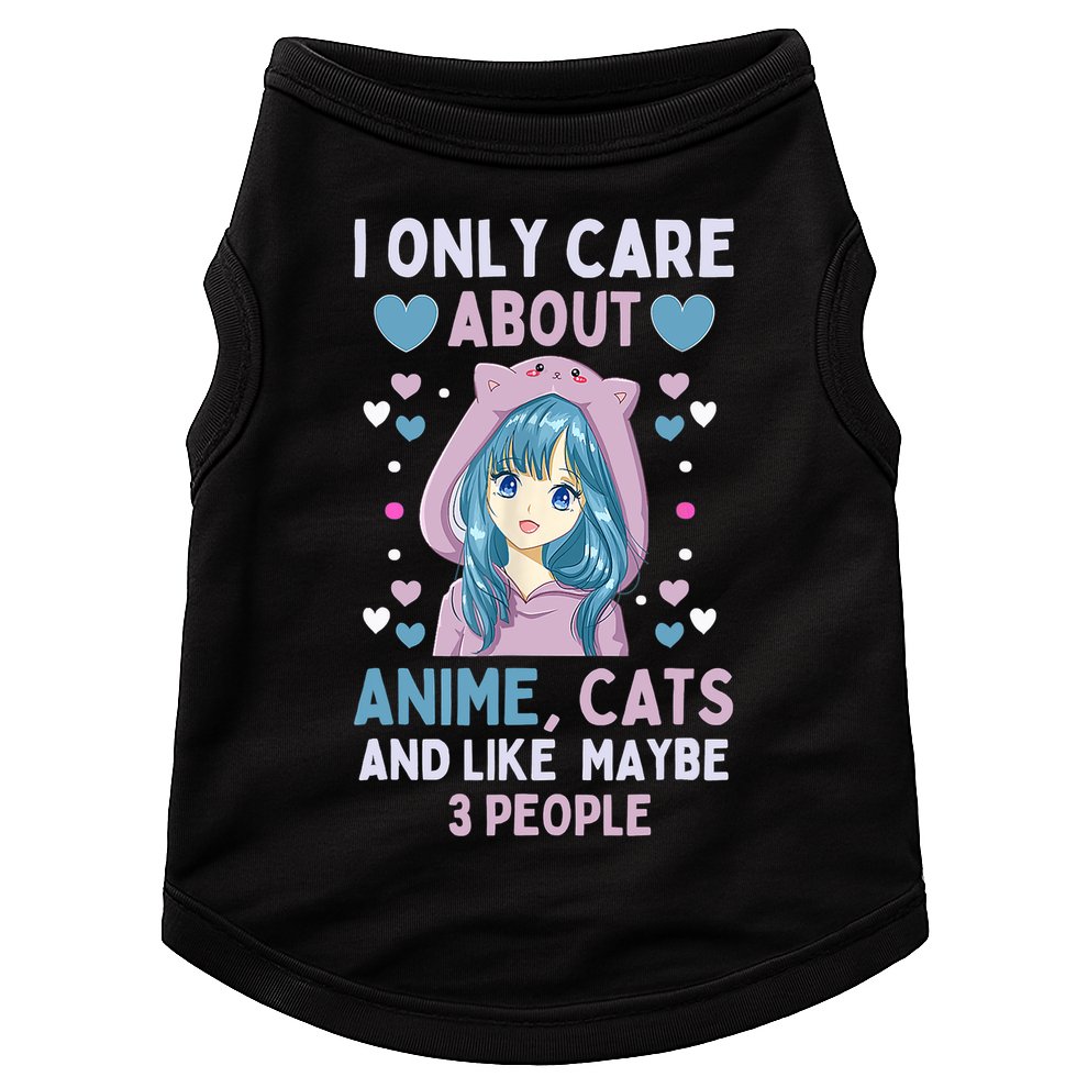 I Only Care About Anime & Cats And Like 3 People Japan Anime Doggie Tank