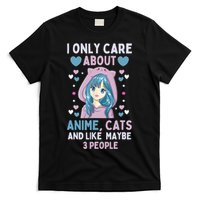 I Only Care About Anime & Cats And Like 3 People Japan Anime T-Shirt