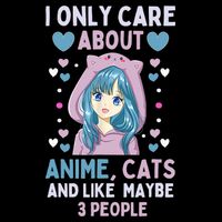 I Only Care About Anime & Cats And Like 3 People Japan Anime Bucket Hat