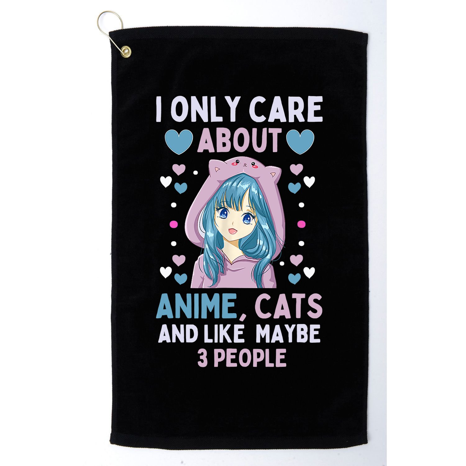 I Only Care About Anime & Cats And Like 3 People Japan Anime Golf Towel