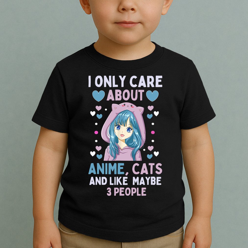 I Only Care About Anime & Cats And Like 3 People Japan Anime Toddler T-Shirt