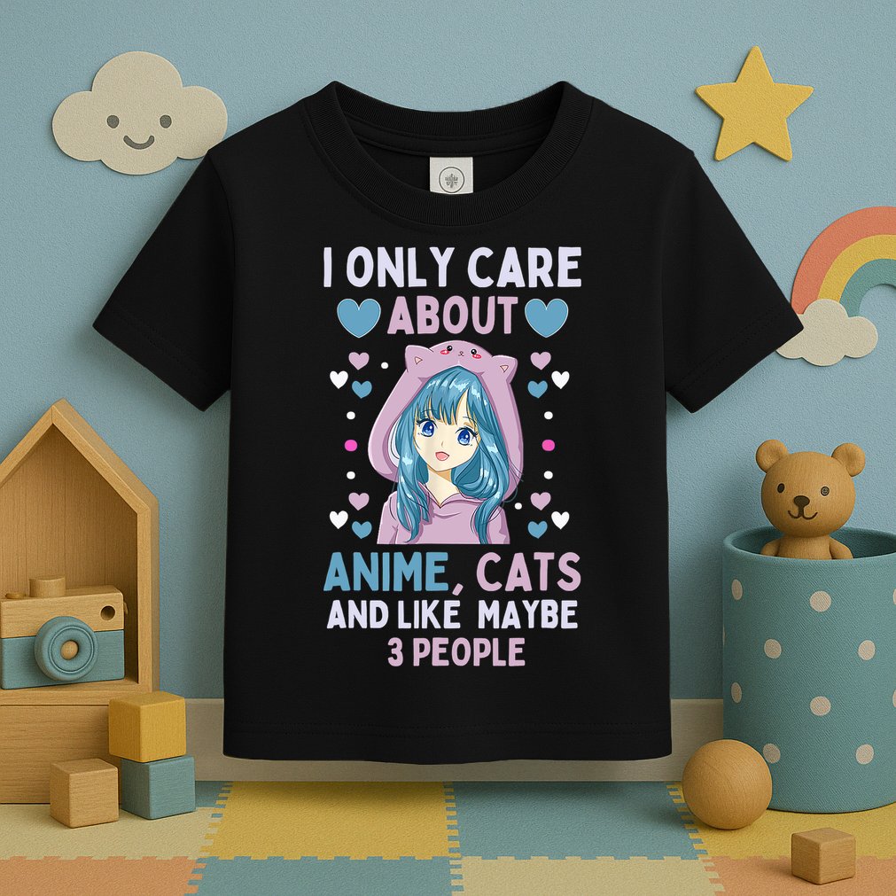 I Only Care About Anime & Cats And Like 3 People Japan Anime Toddler T-Shirt