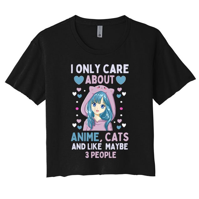 I Only Care About Anime & Cats And Like 3 People Japan Anime Crop Top