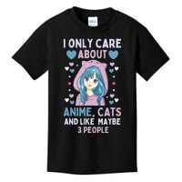 I Only Care About Anime & Cats And Like 3 People Japan Anime Kids T-Shirt