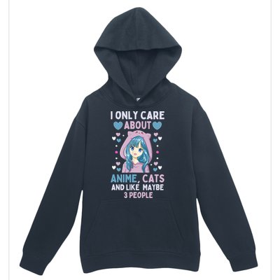 I Only Care About Anime & Cats And Like 3 People Japan Anime Urban Pullover Hoodie