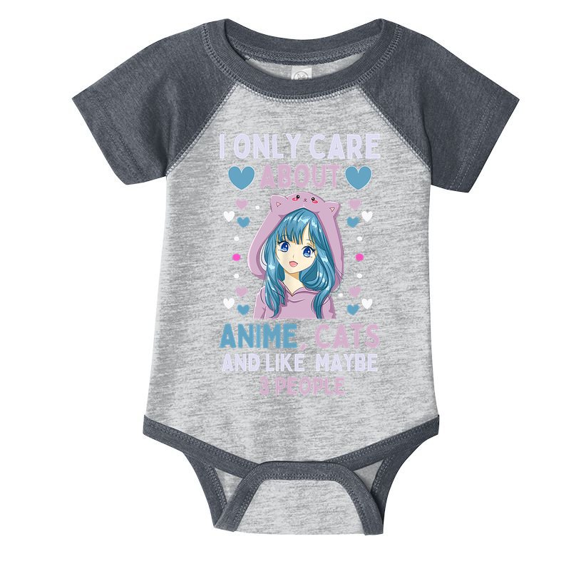 I Only Care About Anime & Cats And Like 3 People Japan Anime Infant Baby Jersey Bodysuit