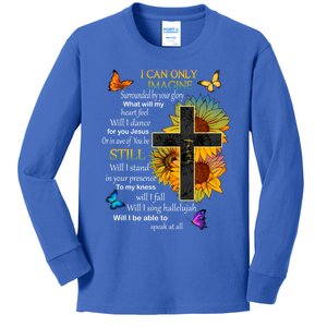 I Only Can Imagine Faith Christian Faith Jesus God Lover Meaningful Gift Kids Long Sleeve Shirt