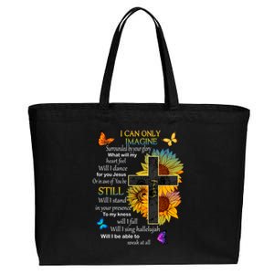 I Only Can Imagine Faith Christian Faith Jesus God Lover Meaningful Gift Cotton Canvas Jumbo Tote