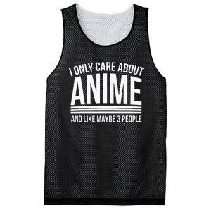 I Only Care About Anime Anime Manga Lovers Gifts Mesh Reversible Basketball Jersey Tank