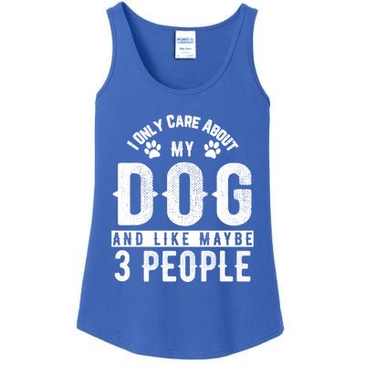 I Only Care About My Dog And Maybe 3 People Meaningful Gift Ladies Essential Tank