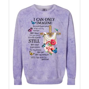 I Only Can Imagine Faith Christian Faith Jesus God Lover Colorblast Crewneck Sweatshirt