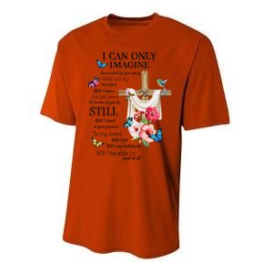 I Only Can Imagine Faith Christian Faith Jesus God Lover Performance Sprint T-Shirt