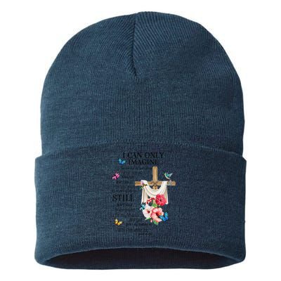 I Only Can Imagine Faith Christian Faith Jesus God Lover Sustainable Knit Beanie