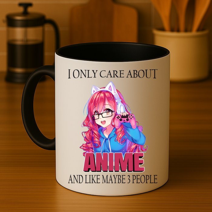 I Only Care About Anime And Like Maybe 3 People Funny Mug